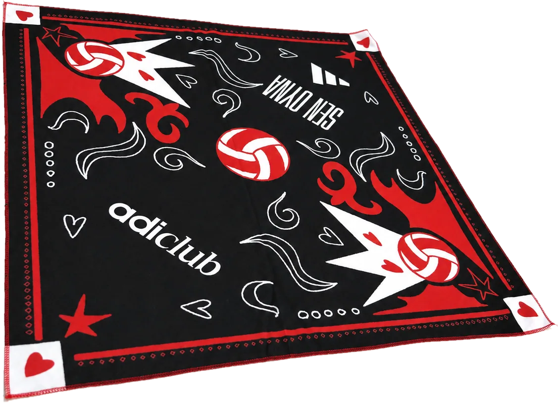 Kurumsal desenli özel üretim kare bandana
