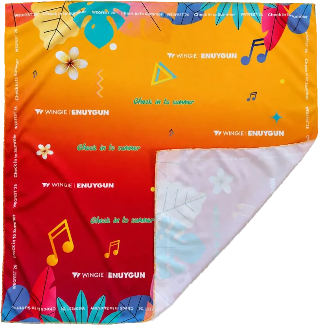 Çocuk etkinlikleri için tam yüzey renkli baskılı bandana