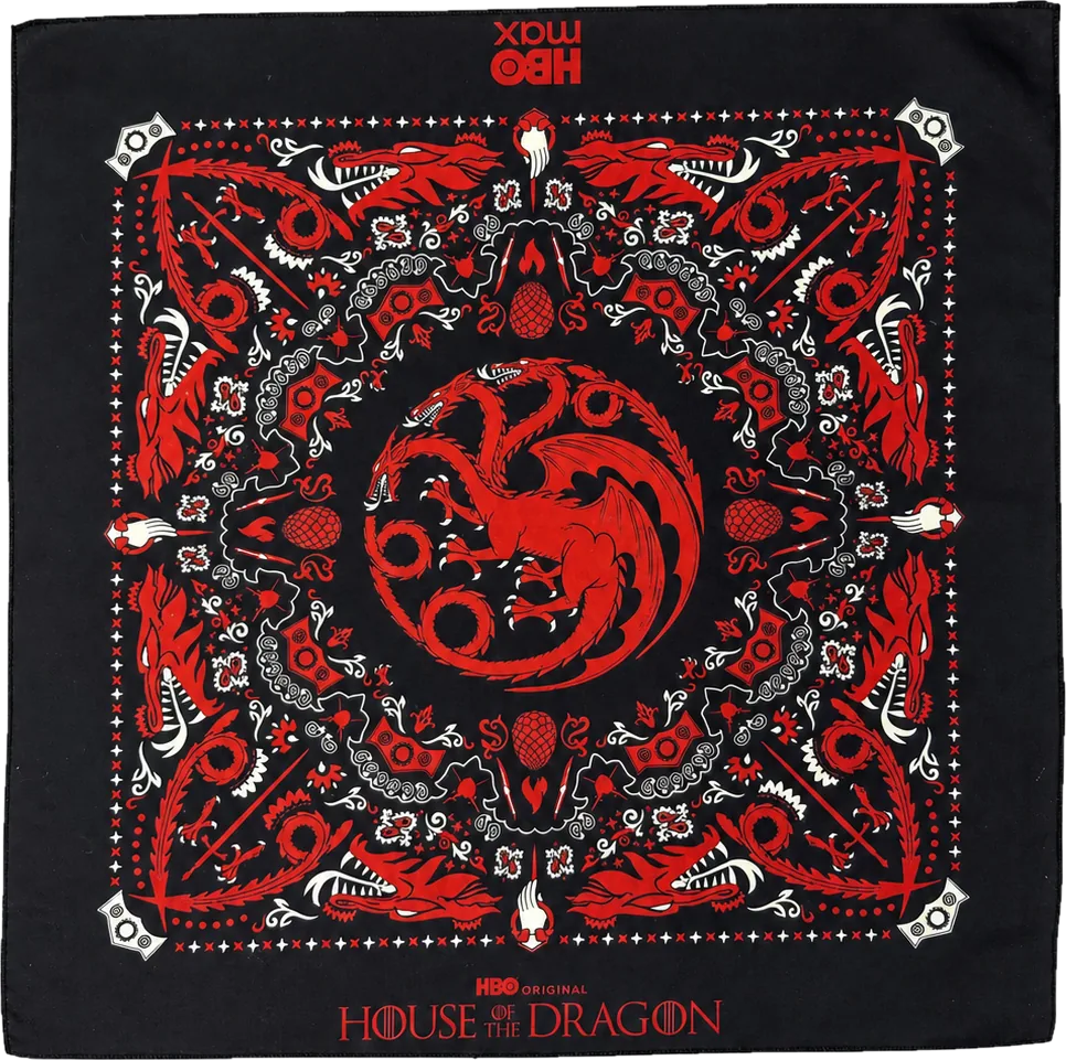 HBO Max için üretilmiş desenli kare bandana